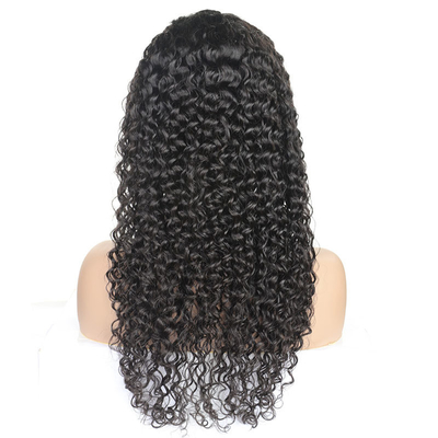 Perruques à l'avant en dentelle Cheveux humains bouclés bouclés Naturel noir dentelle frontale 13*4/4*4/T-lace
