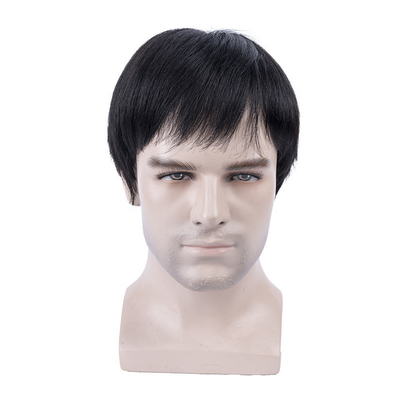 Perruque en dentelle brune brune brune brésilienne pour cheveux humains pour hommes en dentelle complète avec technique de fabrication automatique