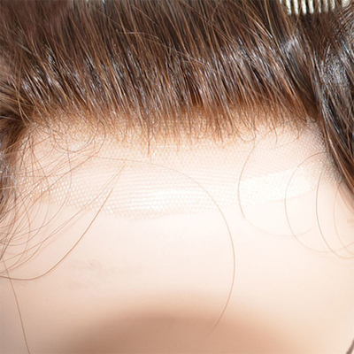 Technique à la main, coiffure en dentelle suisse, coiffure invisible