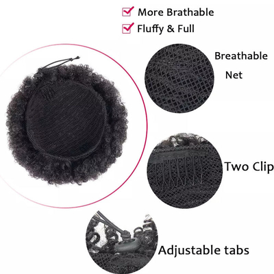 Des cheveux bouclés et bouclés avec des élastiques