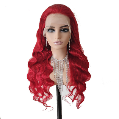 Body Wave Cherry Rouge Afro Cheveux humains Perruques pour femmes noires en petite/grande/moyenne taille