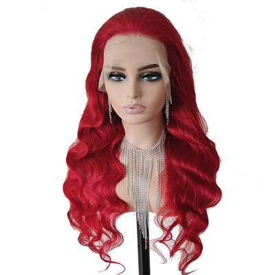 Body Wave Cherry Rouge Afro Cheveux humains Perruques pour femmes noires en petite/grande/moyenne taille