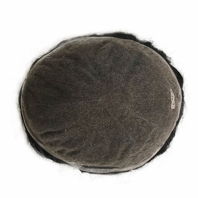 100% de vrai cheveux humains Homme Toupee Tissé à la main Patch de cheveux de calvitie Invisible avec PU Peau et dentelle suisse