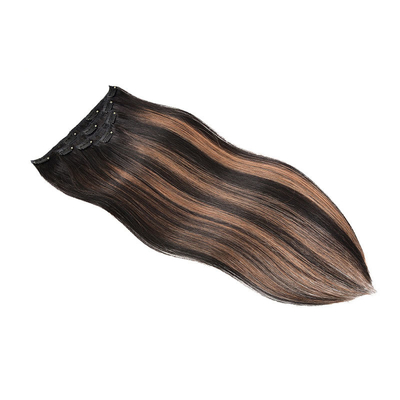 Virgin Highlight Remy Clip de cheveux en extensions 7-9 pièces ensemble pour les cheveux naturels vrais crus