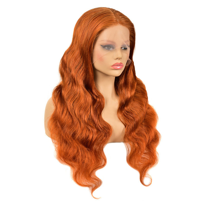 Cheveux Rémy Top Grade Brésilien 13*4 Faire ressortir la perruque avec couleur gingembre HD dentelle frontale
