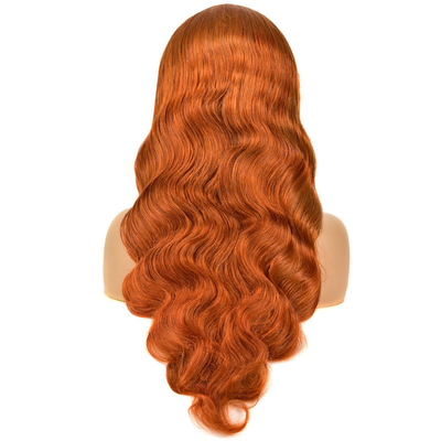 Cheveux Rémy Top Grade Brésilien 13*4 Faire ressortir la perruque avec couleur gingembre HD dentelle frontale