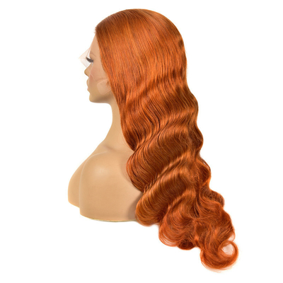 Cheveux Rémy Top Grade Brésilien 13*4 Faire ressortir la perruque avec couleur gingembre HD dentelle frontale