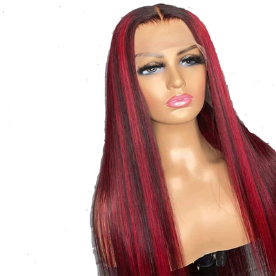 Cheveux Rémy Top Grade Brésilien 13*4 Faire ressortir la perruque avec couleur gingembre HD dentelle frontale