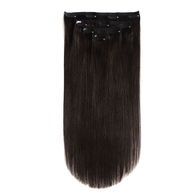 100% d'extensions de cheveux humains à cuticule complète double dessinée vraie vierge crue naturelle Remy invisible clip sans couture