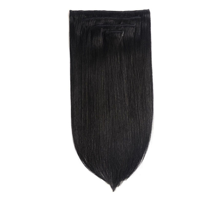 100% d'extensions de cheveux humains à cuticule complète double dessinée vraie vierge crue naturelle Remy invisible clip sans couture