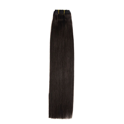 100% d'extensions de cheveux humains à cuticule complète double dessinée vraie vierge crue naturelle Remy invisible clip sans couture