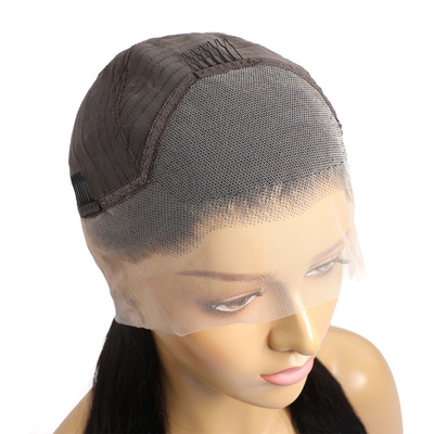 Marron clair 150% 180% Densité osseuse droite brésilienne 360 dentelle frontale Remy HD dentelle perruque avec poils de bébé