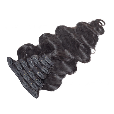 1B Cheveux humains brésiliens Corps ondulé Curly Clip In Extensions de cheveux Vierge Cheveux Remy