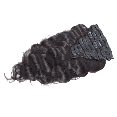 1B Cheveux humains brésiliens Corps ondulé Curly Clip In Extensions de cheveux Vierge Cheveux Remy