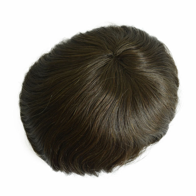 6 pouces de dentelle de base de remplacement de cheveux humains haute densité système de cheveux frontal de maille pour hommes