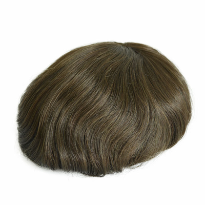 6 pouces de dentelle de base de remplacement de cheveux humains haute densité système de cheveux frontal de maille pour hommes