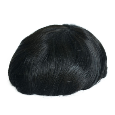 Toupee Densité 120% Homme Topper cheveux humains Soyeux droit OK Style 64 Swiss Lace NPU Système de remplacement des bases