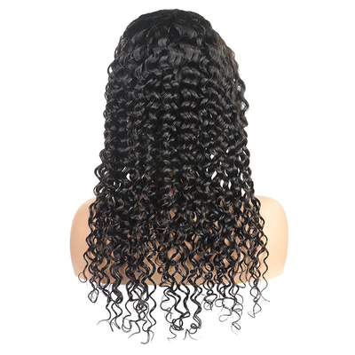 150% 180% Densité bouclée vague profonde Perruque frontale avec cheveux vierges humains Femmes naturelles