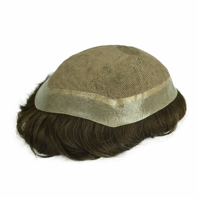 1B Couleur naturelle Cheveux humains Remy Non chirurgicale Remplacement de cheveux Toupee pour hommes
