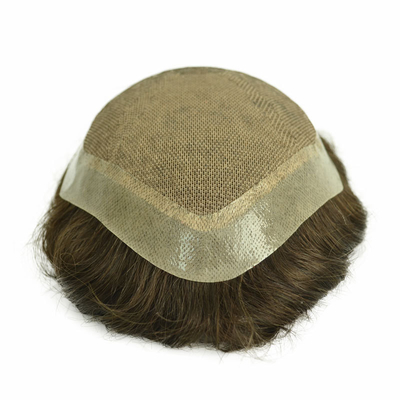 1B Couleur naturelle Cheveux humains Remy Non chirurgicale Remplacement de cheveux Toupee pour hommes