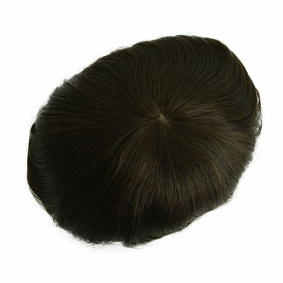 1B Couleur naturelle Cheveux humains Remy Non chirurgicale Remplacement de cheveux Toupee pour hommes