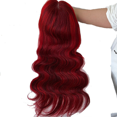 Taille moyenne 100% Cheveux humains Roux Brun Highlight Body Wave HD Lacet Perruque Vendeur de cheveux bruns