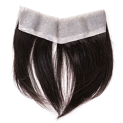 Super PU Skin Hair Topper 100% cheveux humains Droit Toupee Design avec Invisible V boucle avant