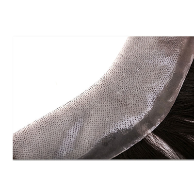 Super PU Skin Hair Topper 100% cheveux humains Droit Toupee Design avec Invisible V boucle avant