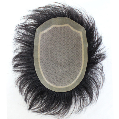 La solution parfaite pour les hommes, le système de remplacement des cheveux en 1B noir.