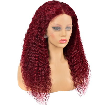 Oui, cheveux vierges 100% cheveux humains cheveux brésiliens Hd dentelle perruques frontales vendeurs 99J Bourgogne