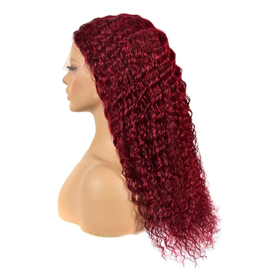 Oui, cheveux vierges 100% cheveux humains cheveux brésiliens Hd dentelle perruques frontales vendeurs 99J Bourgogne