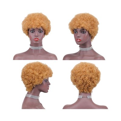 Cheveux brésiliens, coiffure courte, perruques pour femmes noires, 100% cheveux humains.