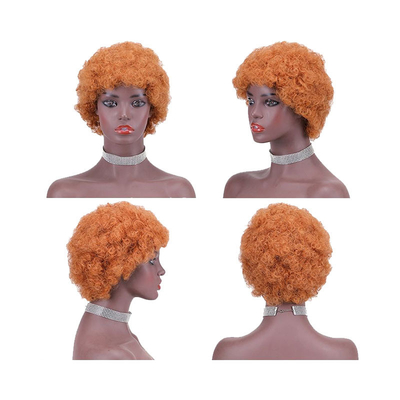 Cheveux brésiliens, coiffure courte, perruques pour femmes noires, 100% cheveux humains.