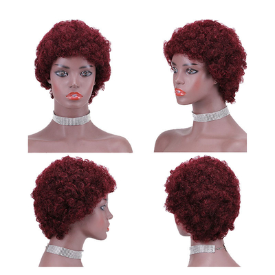 Cheveux brésiliens, coiffure courte, perruques pour femmes noires, 100% cheveux humains.