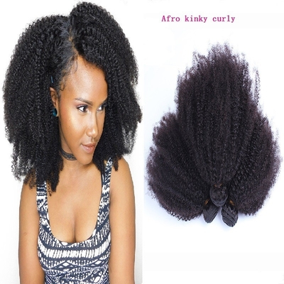 Boucles de cheveux à ondes profondes pour les cheveux bouclés Kinky Afro SINGLE WEFT Extension de cheveux Type