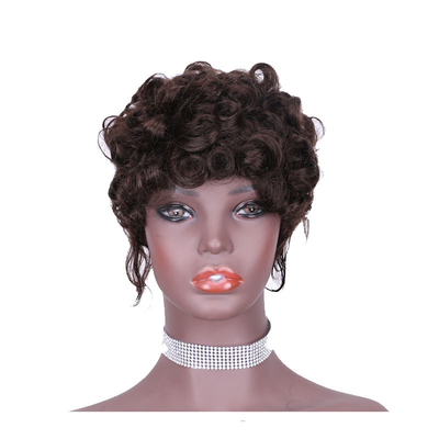 Cheveux brésiliens Remy Cheveux brésiliens Grade Machine faite Perruques bouclées pré-pluquées pour les femmes noires
