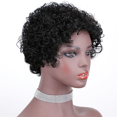 Prêt à expédier Pixie coupe courte crue cuticule vierge indienne aligné cheveux cheveux humains perruques