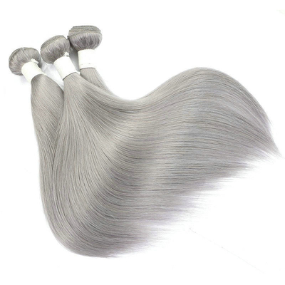 Indienne vierge cuticule brute alignée gris de grade 10A Boucles de cheveux humains de l'Inde Vendeur