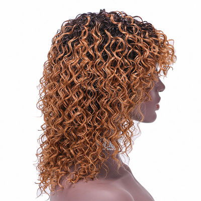 Beauté chaude courte bouclée 100% cheveux humains brésiliens Perruques à taille moyenne