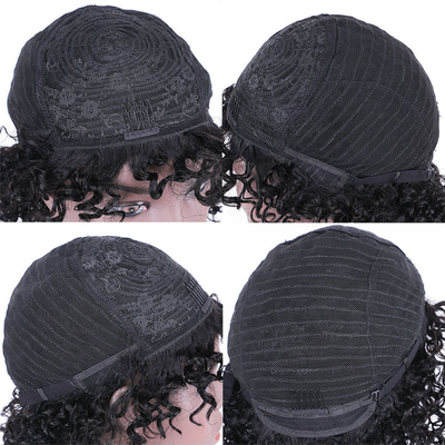 Beauté chaude courte bouclée 100% cheveux humains brésiliens Perruques à taille moyenne