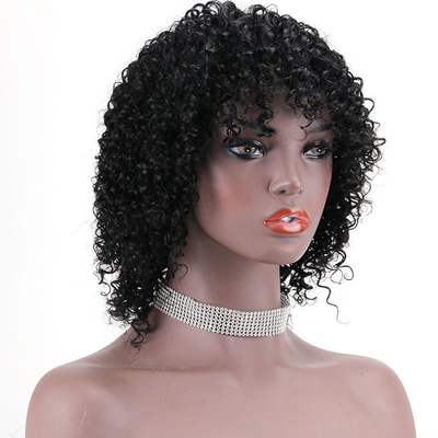 Beauté chaude courte bouclée 100% cheveux humains brésiliens Perruques à taille moyenne