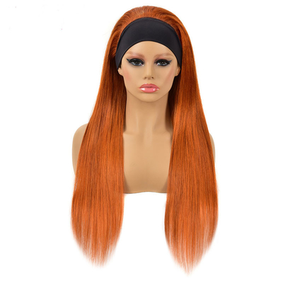 Bandes de couleur gingembre Perruques pour femmes noires Expédition rapide Os cheveux humains droits
