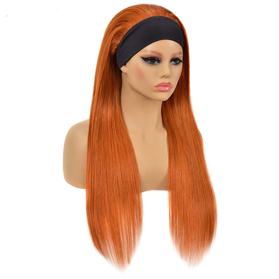 Bandes de couleur gingembre Perruques pour femmes noires Expédition rapide Os cheveux humains droits