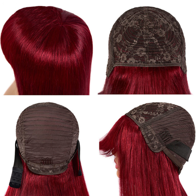 Cuticule vierge alignée osseuse cheveux humains droits Perruques 12A Cheveux Rémy Pas de perte lisse