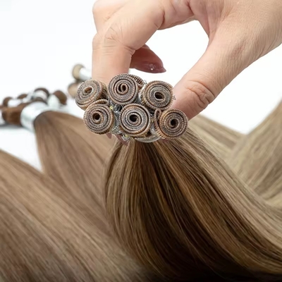 Double dessiné 100% cheveux humains génie tendance de trame de cheveux minces invisibles russes