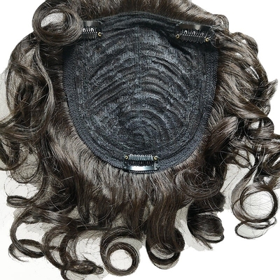 Couverture complète et coiffure bouclée Remy Hair Toppers avec des cheveux humains naturels brésiliens