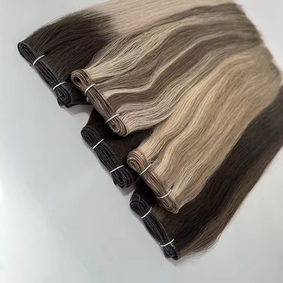 Double dessiné 100% cheveux humains génie tendance de trame de cheveux minces invisibles russes
