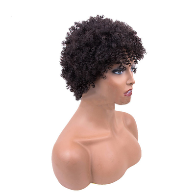 Matériau de base en dentelle suisse, coupe de poupée, perruques pour cheveux humains, pour femmes noires, de qualité Remy