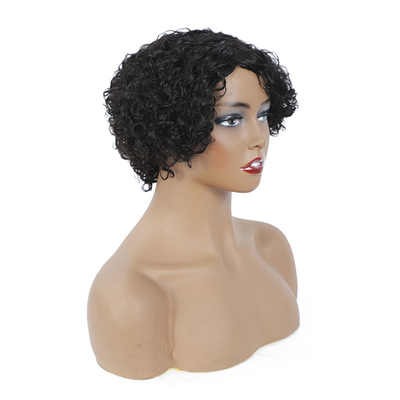 Matériau de base en dentelle suisse, coupe de poupée, perruques pour cheveux humains, pour femmes noires, de qualité Remy