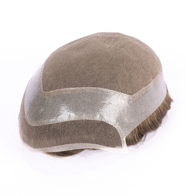 80% de densité de lumière Toupee pour homme avec une technique de la main et un style droit